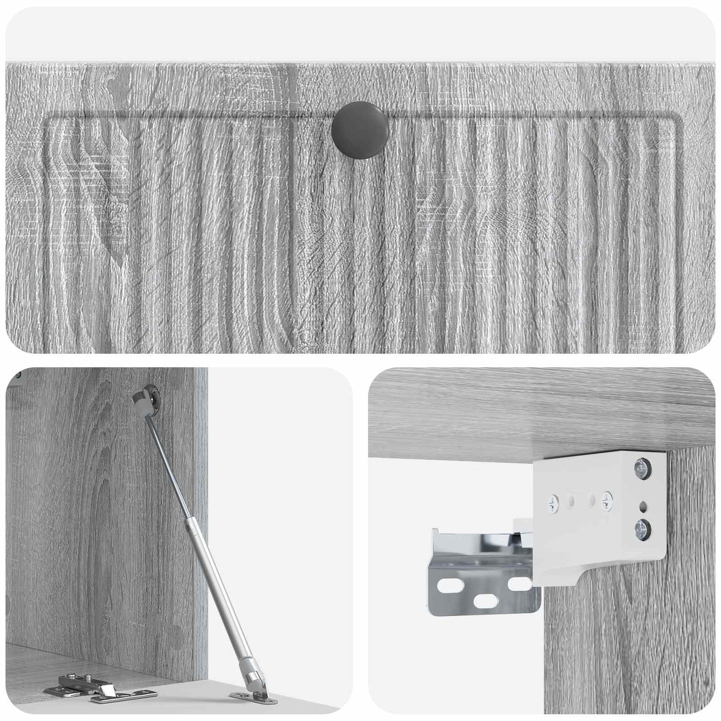 vidaXL Wall-Mounted TV Cabinet Grey Sonoma 78.5 x 31 x 30 cm