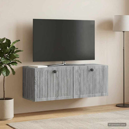 vidaXL Wall-Mounted TV Cabinet Grey Sonoma 78.5 x 31 x 30 cm