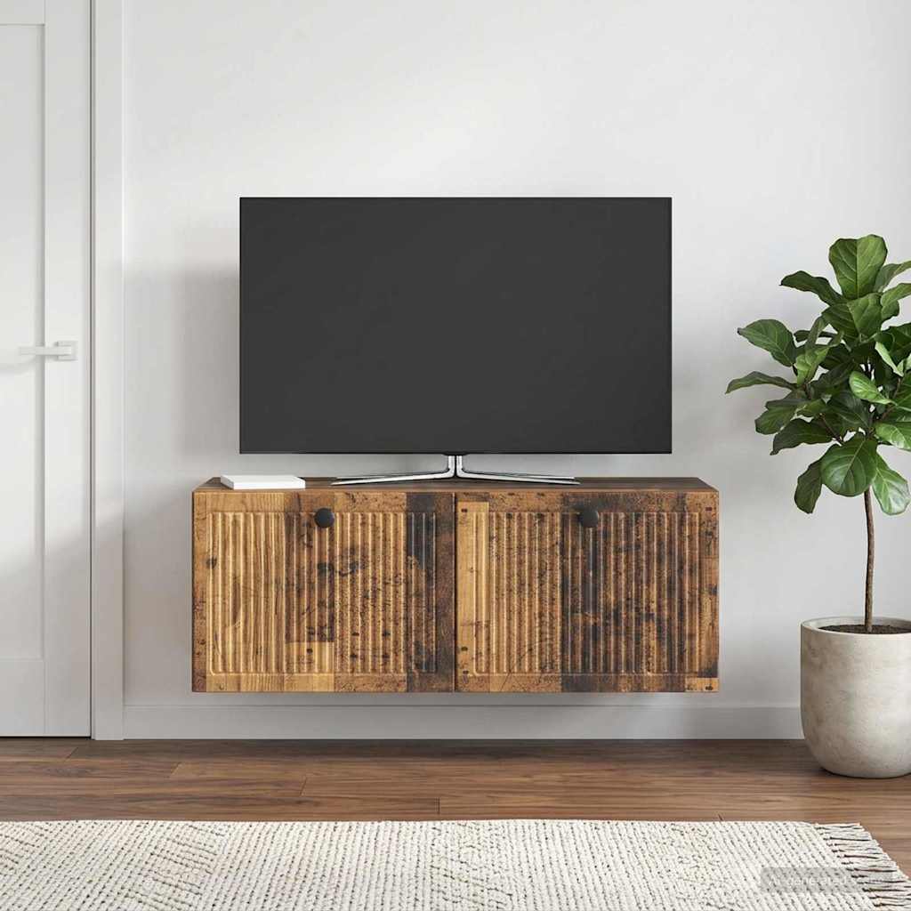 vidaXL Wall-Mounted TV Cabinet Wall-mounted Old Wood 78.5 x 31 x 30 cm