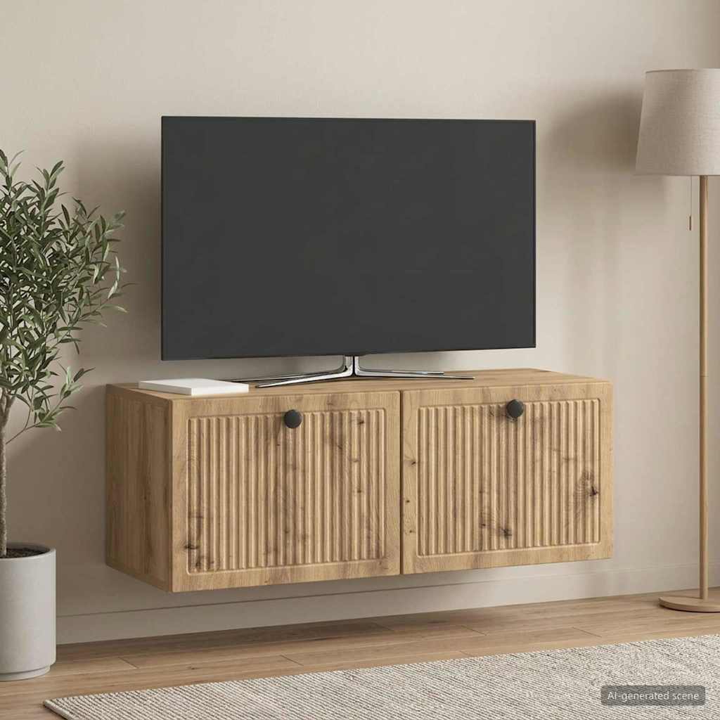 vidaXL Wall-Mounted TV Cabinet 78.5 x 31 x 30 cm Artisan Oak