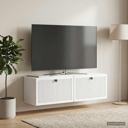 vidaXL Wall-Mounted TV Cabinet White 98 x 31 x 30 cm Engineered Wood
