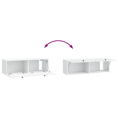 vidaXL Wall-Mounted TV Cabinet White 98 x 31 x 30 cm Engineered Wood