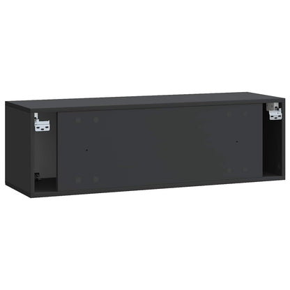 vidaXL Wall-Mounted TV Cabinet Black 98 x 31 x 30 cm Engineered Wood