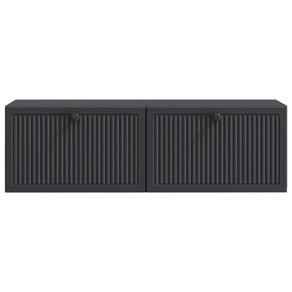 vidaXL Wall-Mounted TV Cabinet Black 98 x 31 x 30 cm Engineered Wood