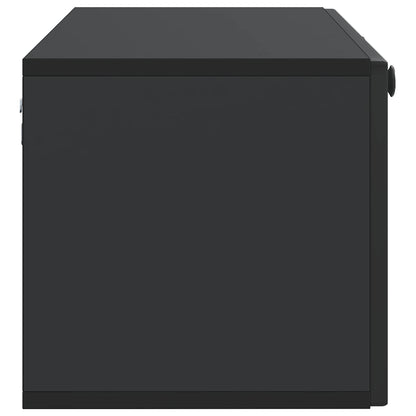 vidaXL Wall-Mounted TV Cabinet Black 98 x 31 x 30 cm Engineered Wood