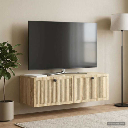 vidaXL Wall-Mounted TV Cabinet Wall-mounted Sonoma Oak 98 x 31 x 30 cm