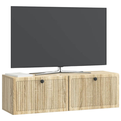 vidaXL Wall-Mounted TV Cabinet Wall-mounted Sonoma Oak 98 x 31 x 30 cm