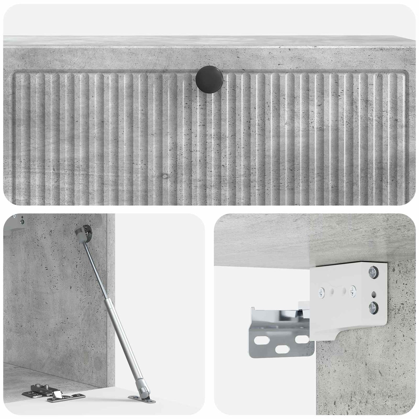 vidaXL Wall-Mounted TV Cabinet Concrete Grey 98 x 31 x 30 cm