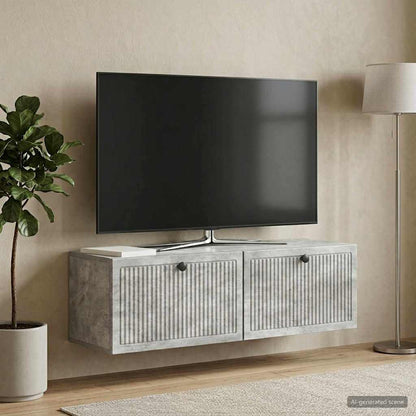vidaXL Wall-Mounted TV Cabinet Concrete Grey 98 x 31 x 30 cm