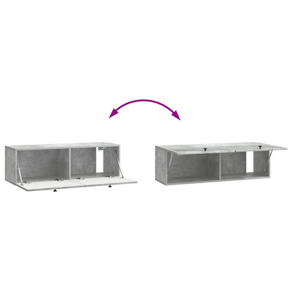 vidaXL Wall-Mounted TV Cabinet Concrete Grey 98 x 31 x 30 cm