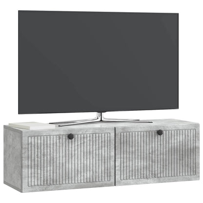 vidaXL Wall-Mounted TV Cabinet Concrete Grey 98 x 31 x 30 cm