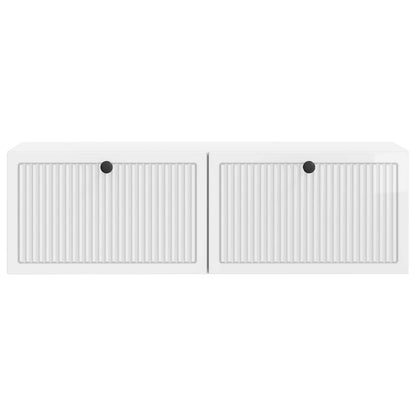 vidaXL Wall-Mounted TV Cabinet High Gloss White 98 x 31 x 30 cm