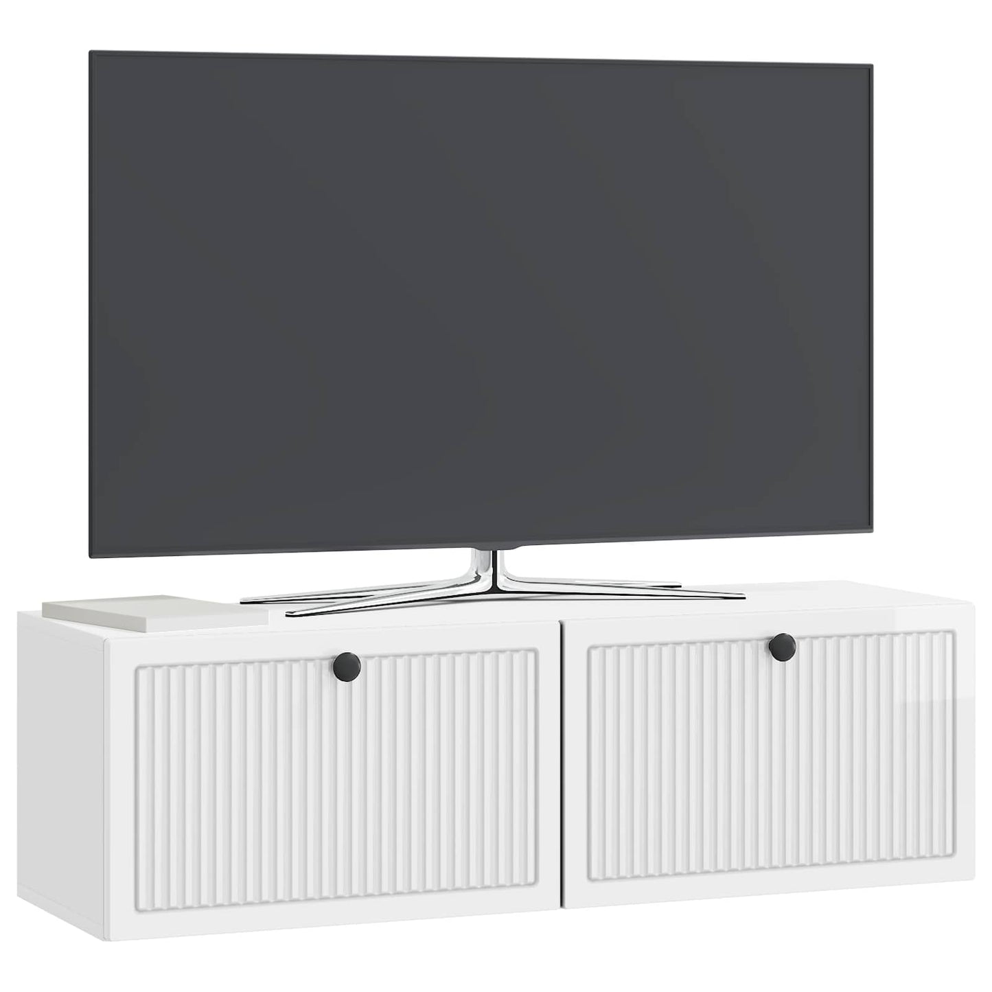 vidaXL Wall-Mounted TV Cabinet High Gloss White 98 x 31 x 30 cm