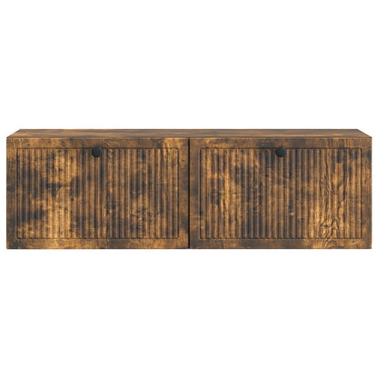 vidaXL Wall-Mounted TV Cabinet Wall-mounted Smoked Oak 98 x 31 x 30 cm