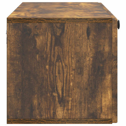 vidaXL Wall-Mounted TV Cabinet Wall-mounted Smoked Oak 98 x 31 x 30 cm