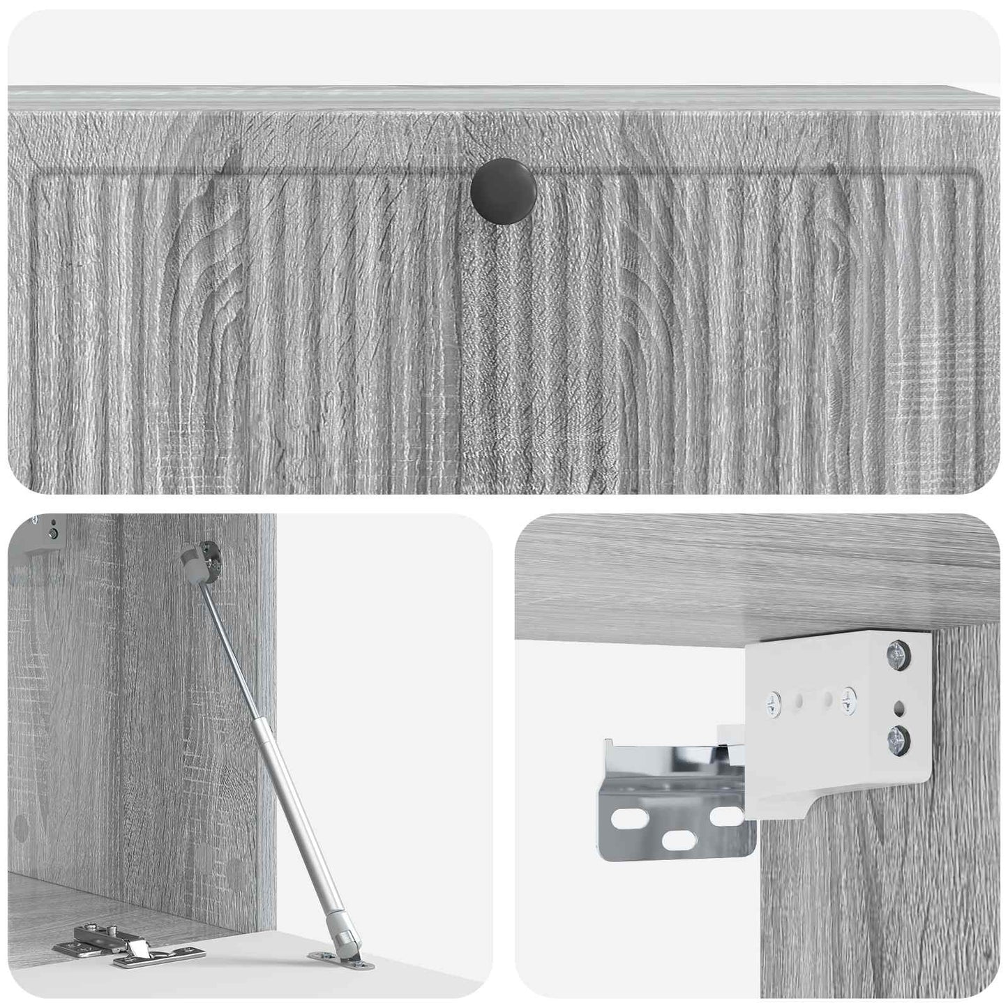 vidaXL Wall-Mounted TV Cabinet Grey Sonoma 98 x 31 x 30 cm