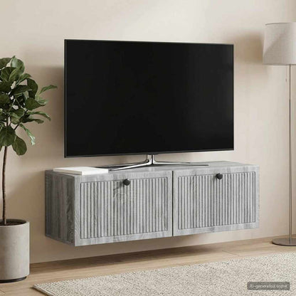 vidaXL Wall-Mounted TV Cabinet Grey Sonoma 98 x 31 x 30 cm