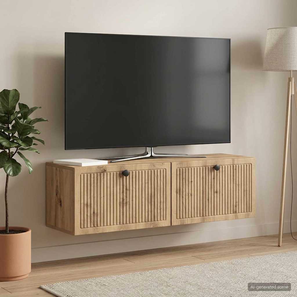 vidaXL Wall-Mounted TV Cabinet 98 x 31 x 30 cm Artisan Oak
