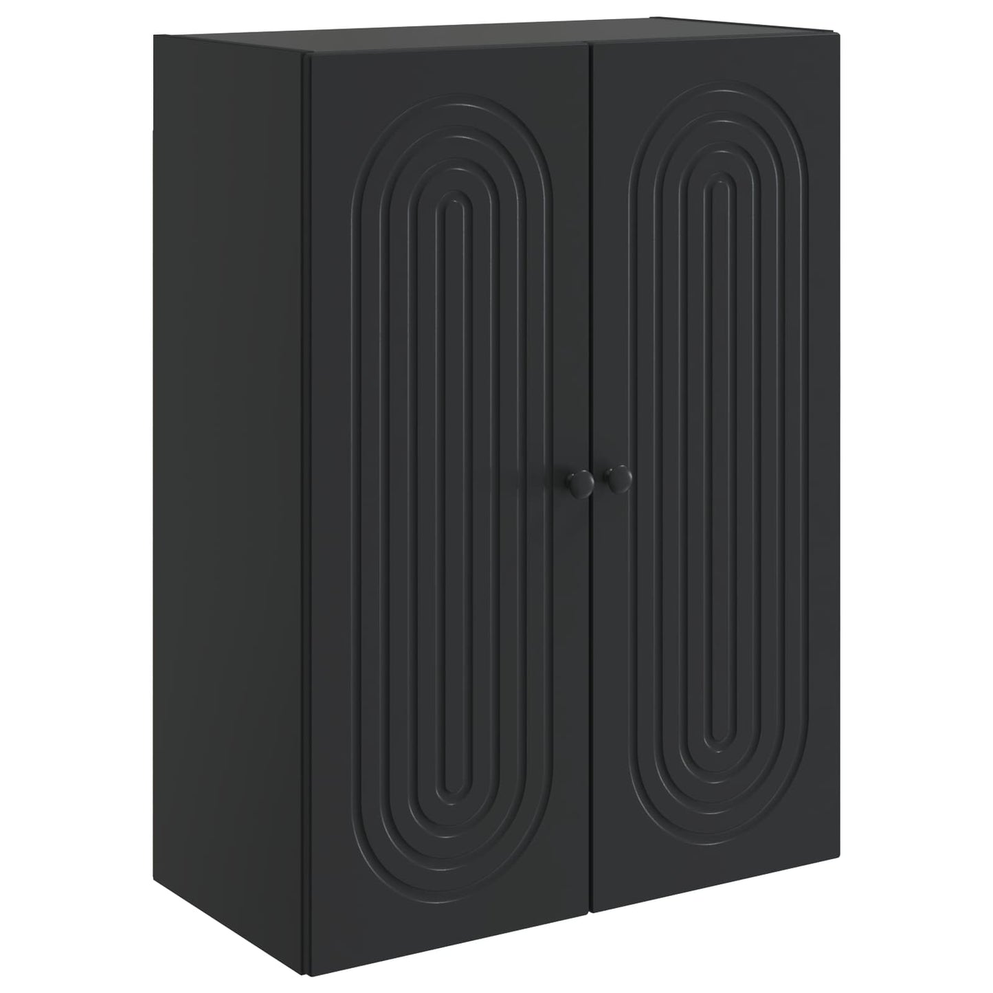 vidaXL Wall-Mounted Cabinet Black 66 x 34.5 x 90 cm Engineered Wood