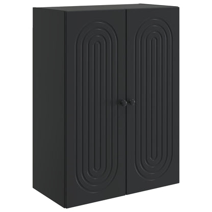 vidaXL Wall-Mounted Cabinet Black 66 x 34.5 x 90 cm Engineered Wood