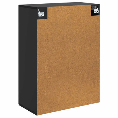 vidaXL Wall-Mounted Cabinet Black 66 x 34.5 x 90 cm Engineered Wood