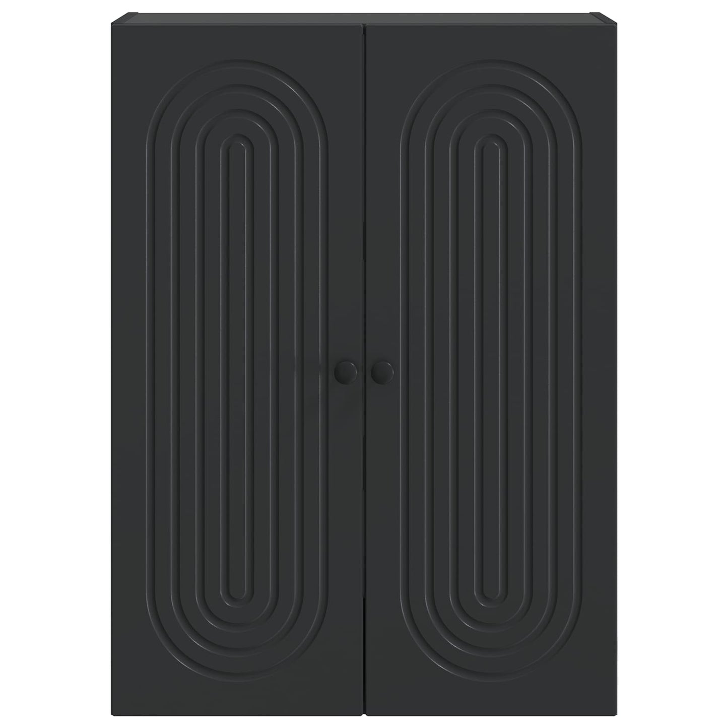 vidaXL Wall-Mounted Cabinet Black 66 x 34.5 x 90 cm Engineered Wood