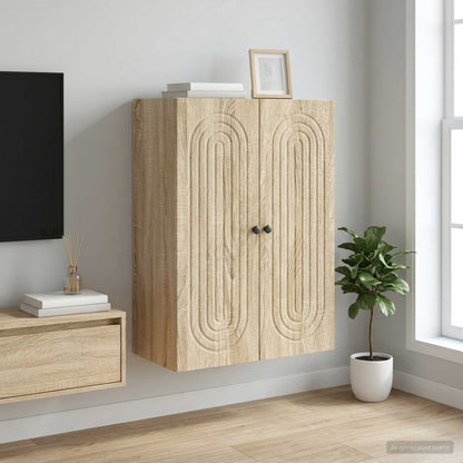vidaXL Wall-Mounted Cabinet Sonoma Oak 66 x 34.5 x 90 cm