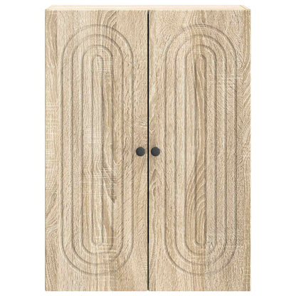 vidaXL Wall-Mounted Cabinet Sonoma Oak 66 x 34.5 x 90 cm