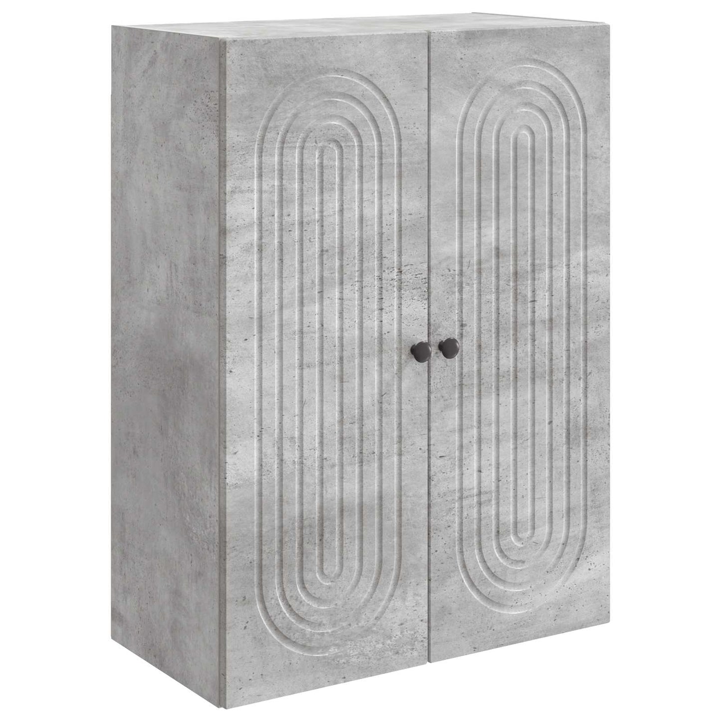 vidaXL Wall-Mounted Cabinet Concrete Grey 66 x 34.5 x 90 cm