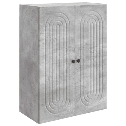 vidaXL Wall-Mounted Cabinet Concrete Grey 66 x 34.5 x 90 cm