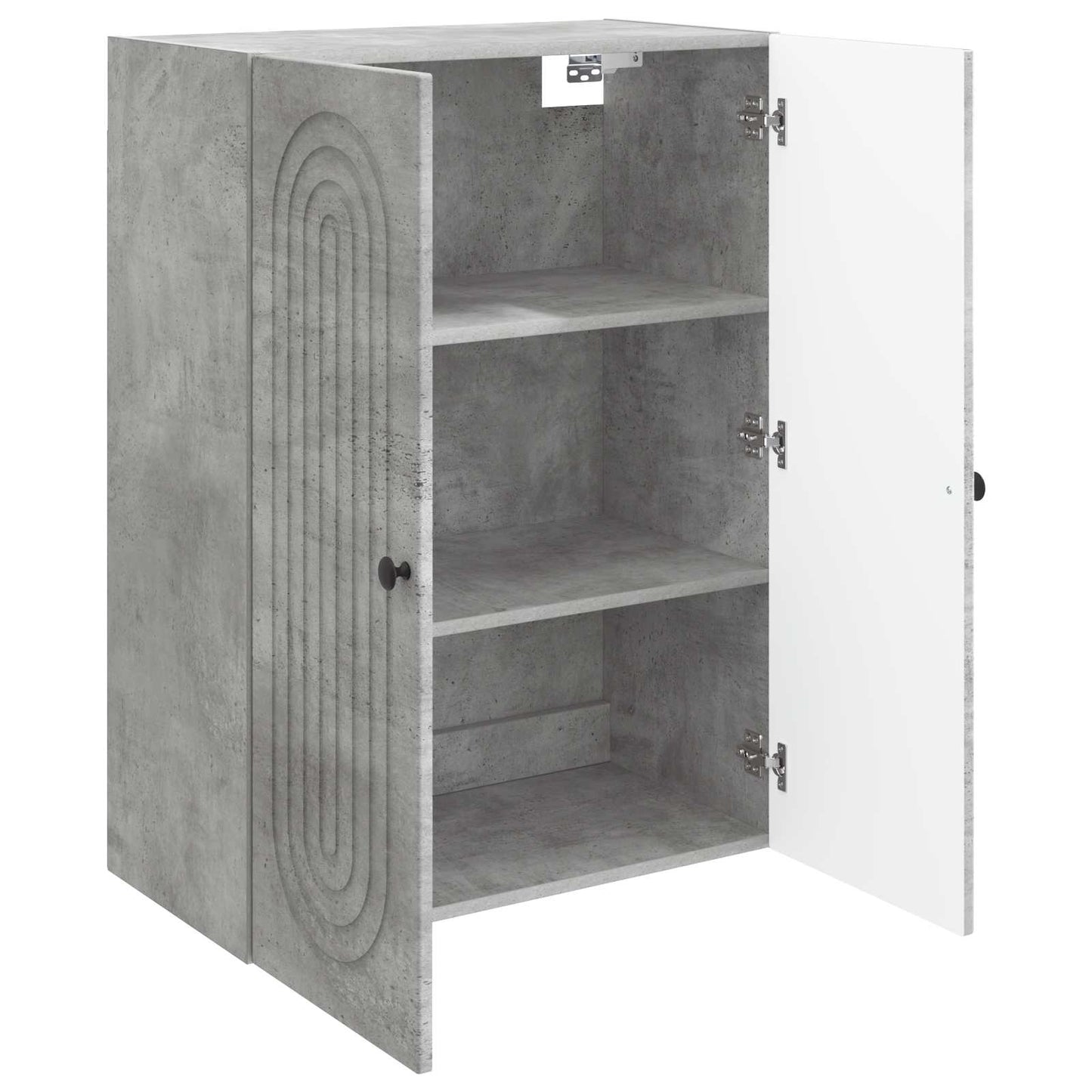 vidaXL Wall-Mounted Cabinet Concrete Grey 66 x 34.5 x 90 cm