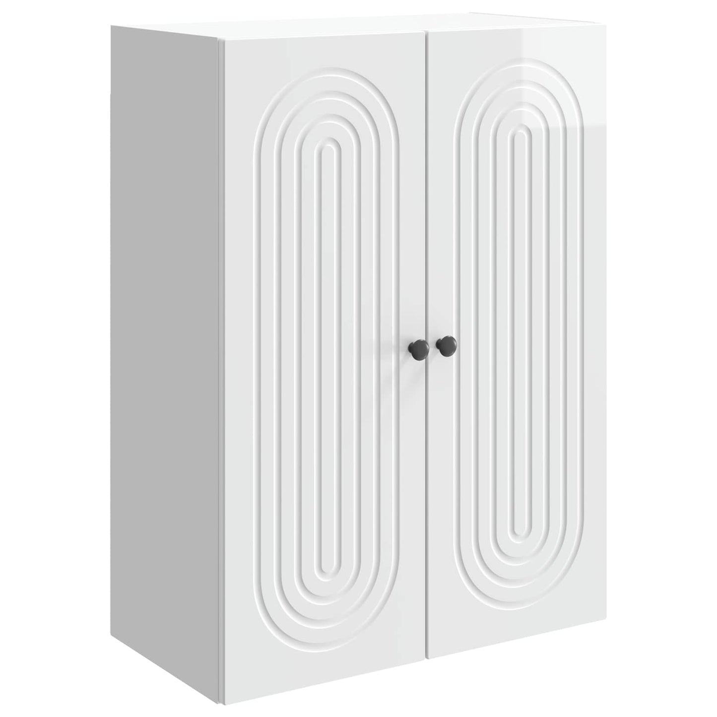 vidaXL Wall-Mounted Cabinet High Gloss White 66 x 34.5 x 90 cm
