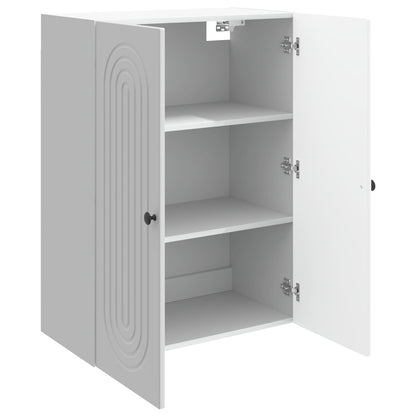 vidaXL Wall-Mounted Cabinet High Gloss White 66 x 34.5 x 90 cm