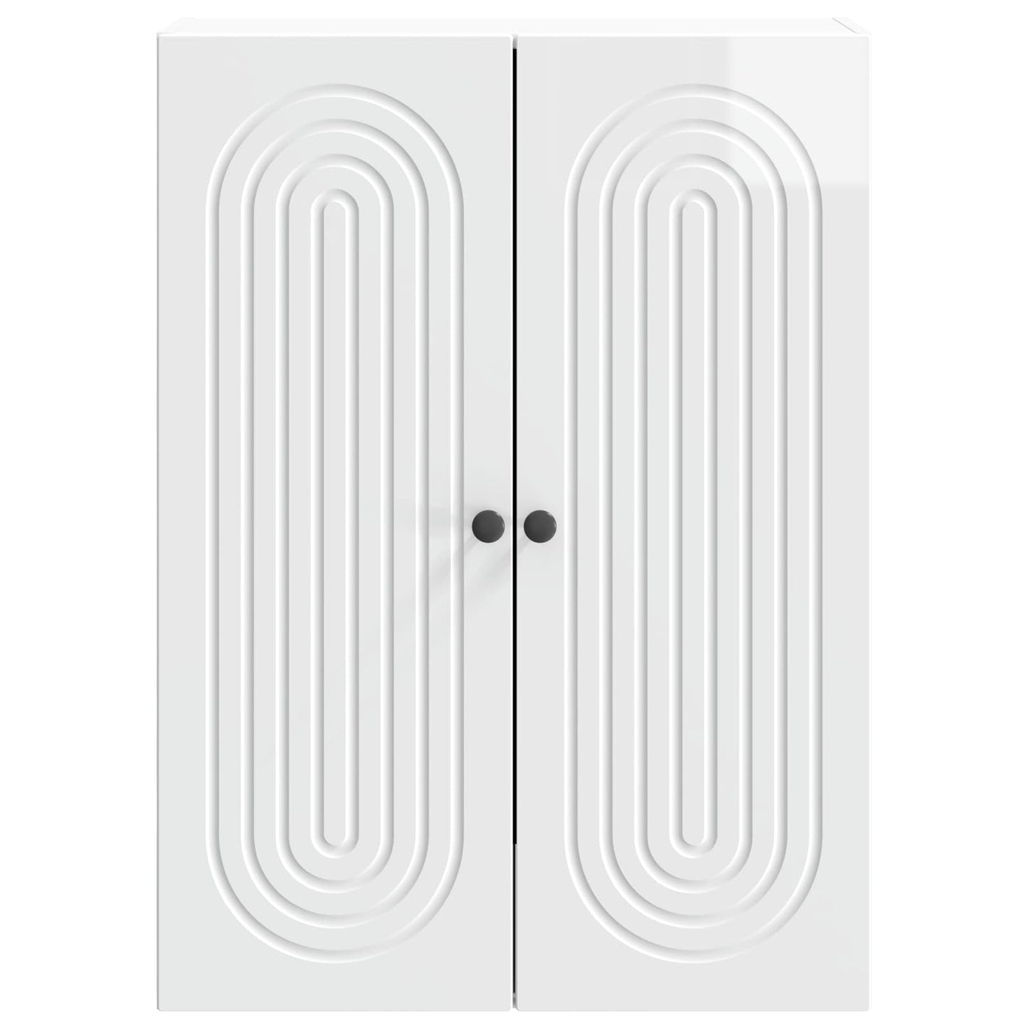 vidaXL Wall-Mounted Cabinet High Gloss White 66 x 34.5 x 90 cm