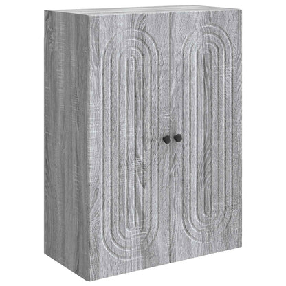 vidaXL Wall-Mounted Cabinet Grey Sonoma 66 x 34.5 x 90 cm