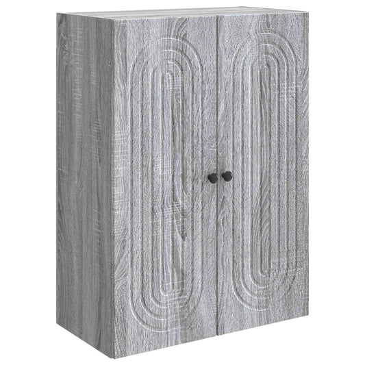 vidaXL Wall-Mounted Cabinet Grey Sonoma 66 x 34.5 x 90 cm