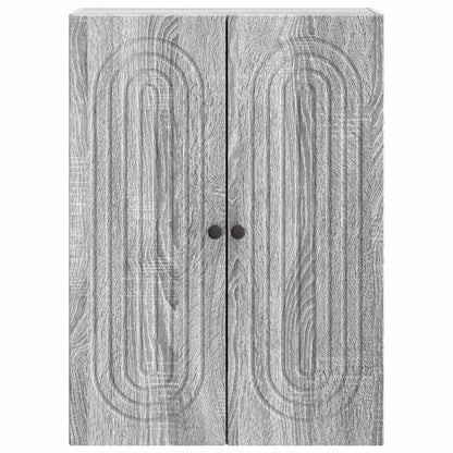 vidaXL Wall-Mounted Cabinet Grey Sonoma 66 x 34.5 x 90 cm
