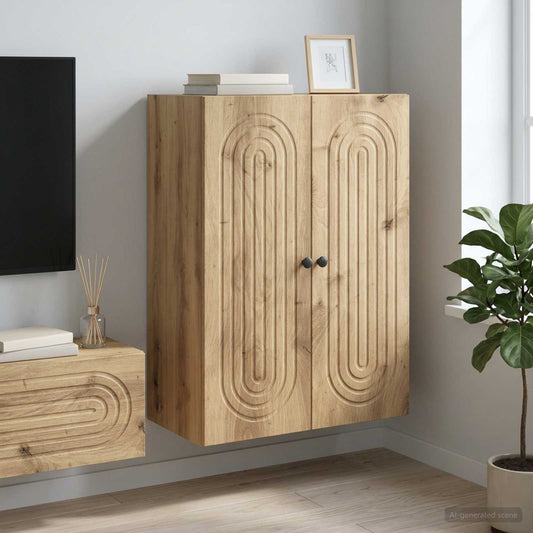 vidaXL Wall-Mounted Cabinet Artisan Oak 66 x 34.5 x 90 cm