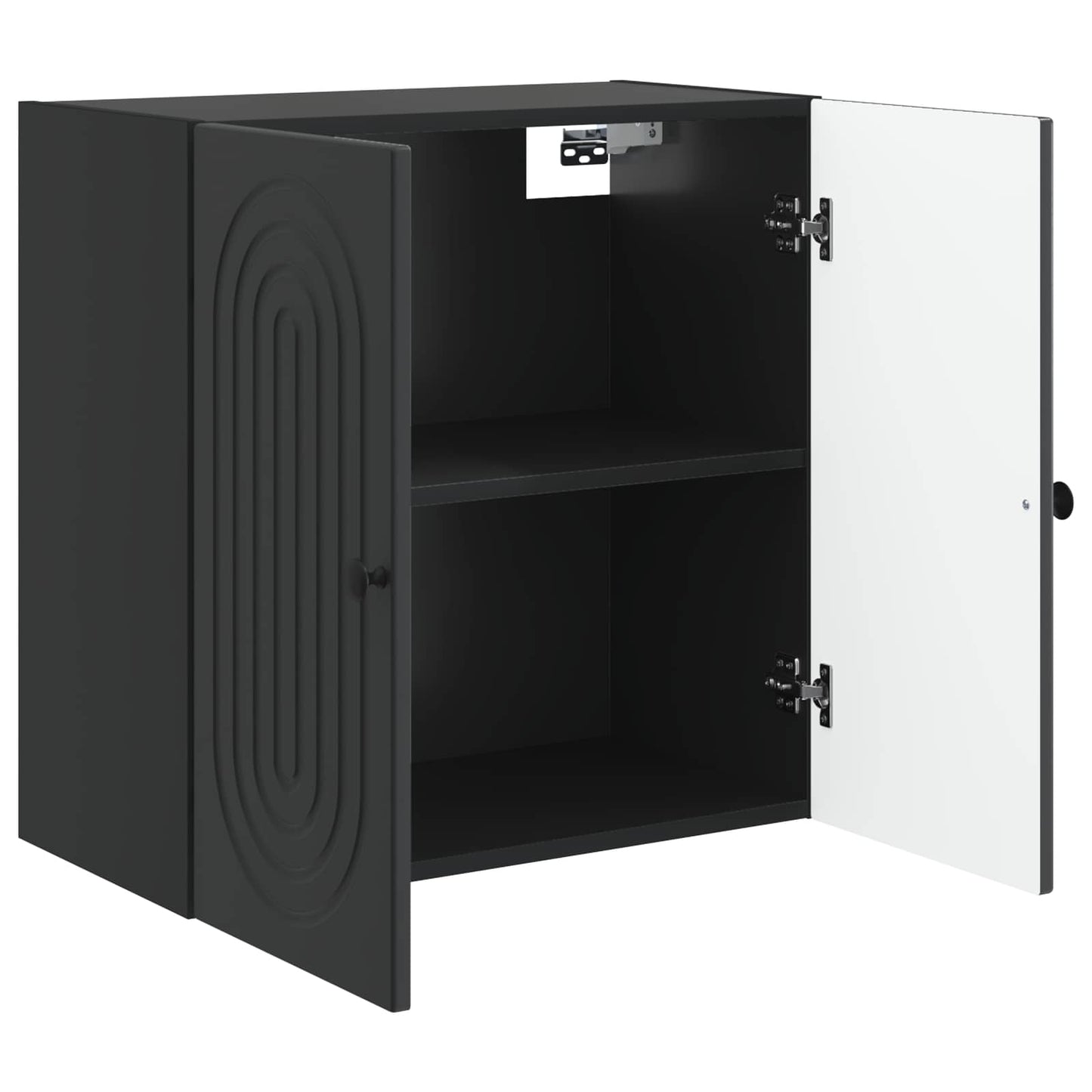 vidaXL Wall-Mounted Cabinet Black 59 x 31 x 60 cm Engineered Wood