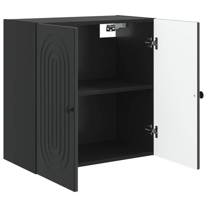 vidaXL Wall-Mounted Cabinet Black 59 x 31 x 60 cm Engineered Wood