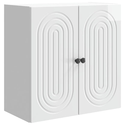 vidaXL Wall-Mounted Cabinet High Gloss White 59 x 31 x 60 cm