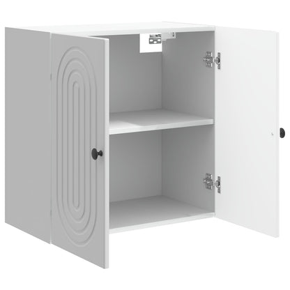 vidaXL Wall-Mounted Cabinet High Gloss White 59 x 31 x 60 cm