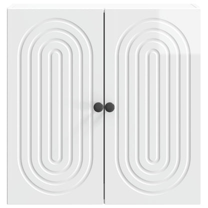 vidaXL Wall-Mounted Cabinet High Gloss White 59 x 31 x 60 cm