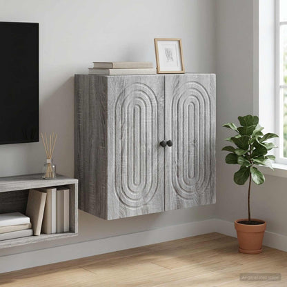 vidaXL Wall-Mounted Cabinet Grey Sonoma 59 x 31 x 60 cm