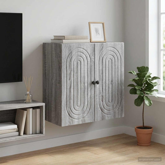 vidaXL Wall-Mounted Cabinet Grey Sonoma 59 x 31 x 60 cm