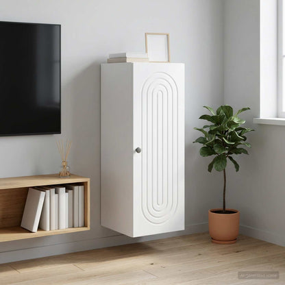 vidaXL Wall-Mounted Cabinet White 33 x 34.5 x 90 cm Engineered Wood