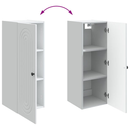 vidaXL Wall-Mounted Cabinet White 33 x 34.5 x 90 cm Engineered Wood