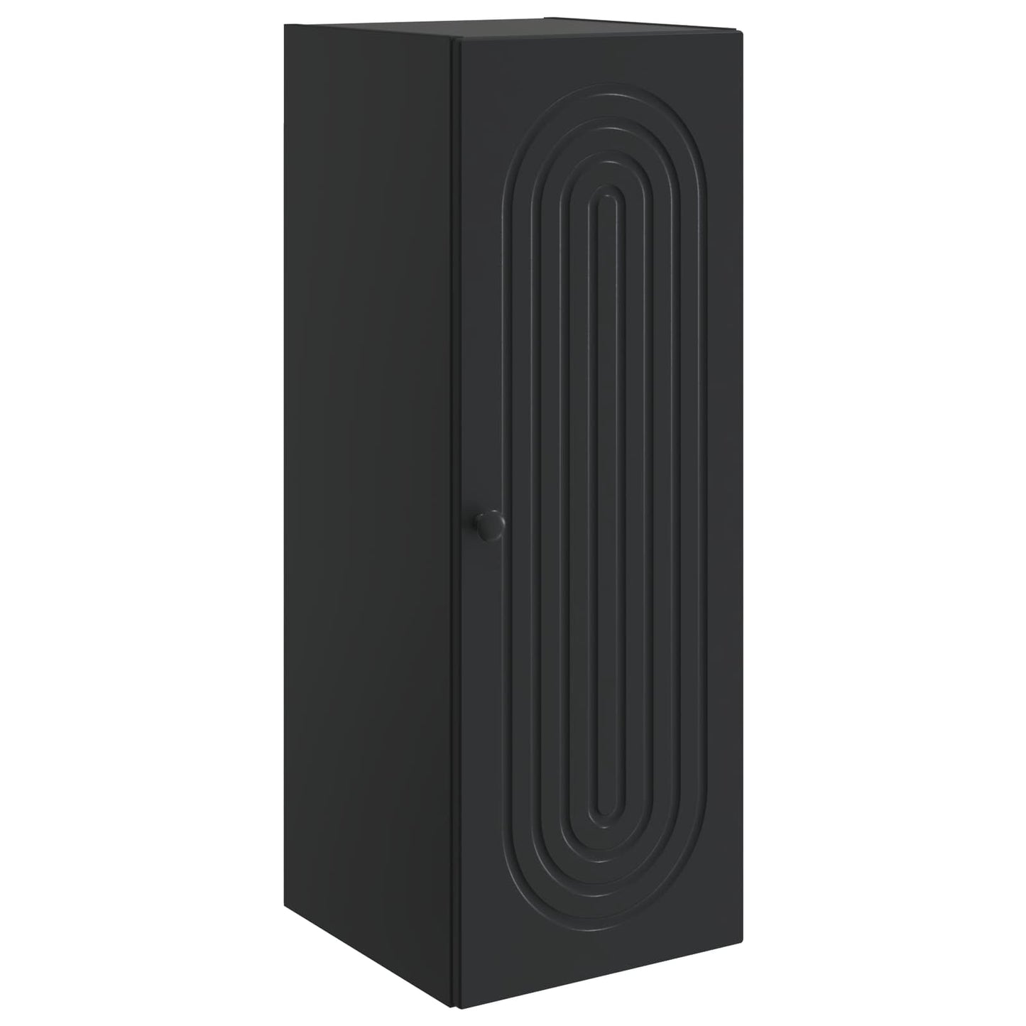 vidaXL Wall-Mounted Cabinet Black 33 x 34.5 x 90 cm Engineered Wood