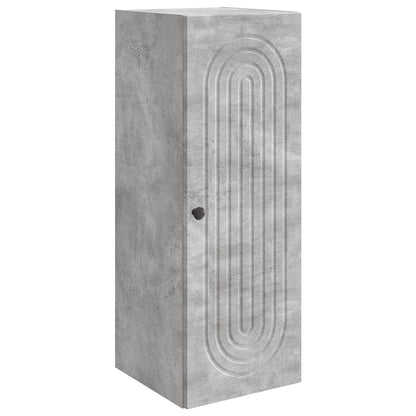 vidaXL Wall-Mounted Cabinet Concrete Grey 33 x 34.5 x 90 cm