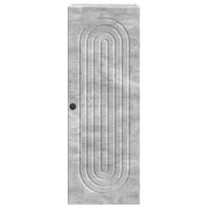 vidaXL Wall-Mounted Cabinet Concrete Grey 33 x 34.5 x 90 cm